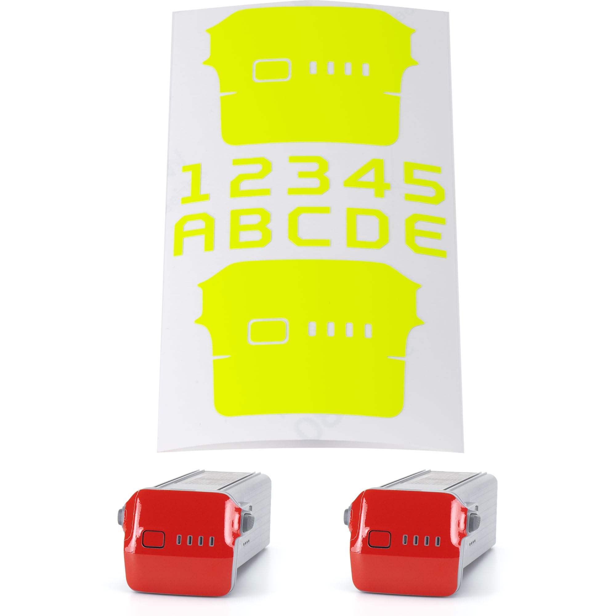 WRAPGRADE Skin Stickers Compatible with DJI Air 3 | Two Batteries (NEON Yellow)