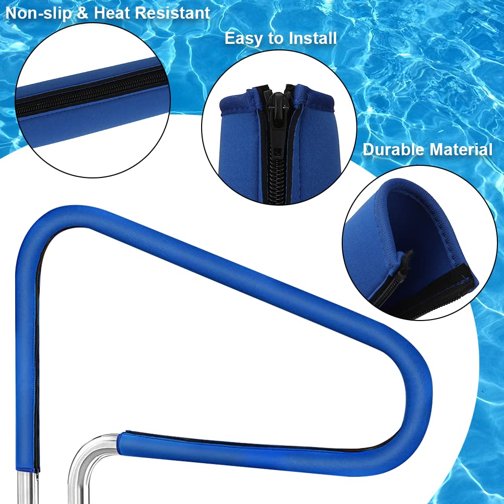 Couverture De Poignée Piscine Antidérapante Avec Fermeture Éclair - Protection Main Courante 180cm