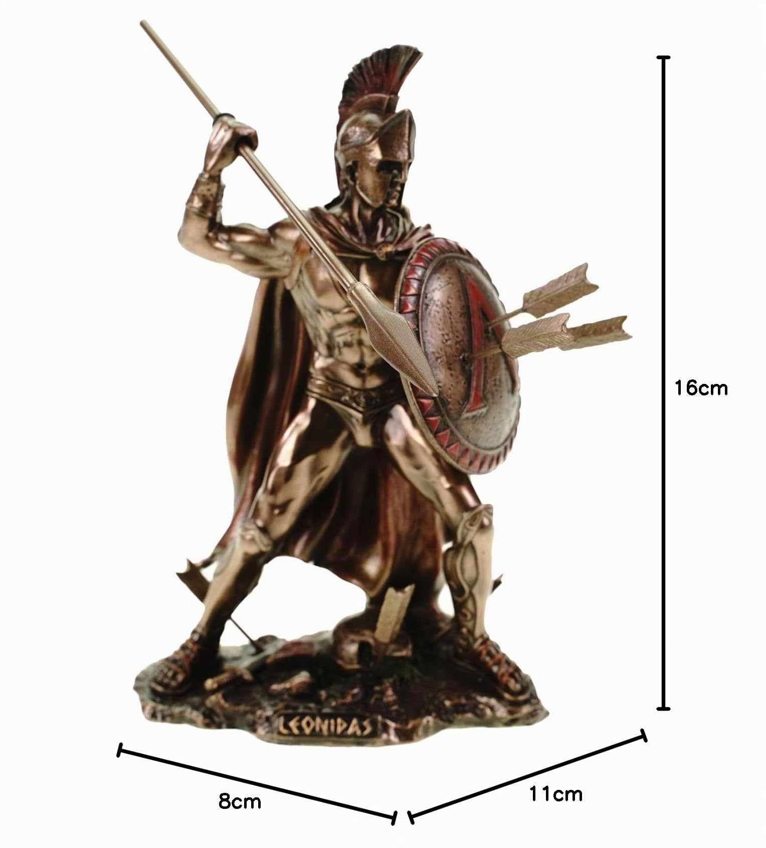 VOGLER Joh. Vogler GmbH Leonidas, König von Sparta, mit Speer und Schild, bronziert