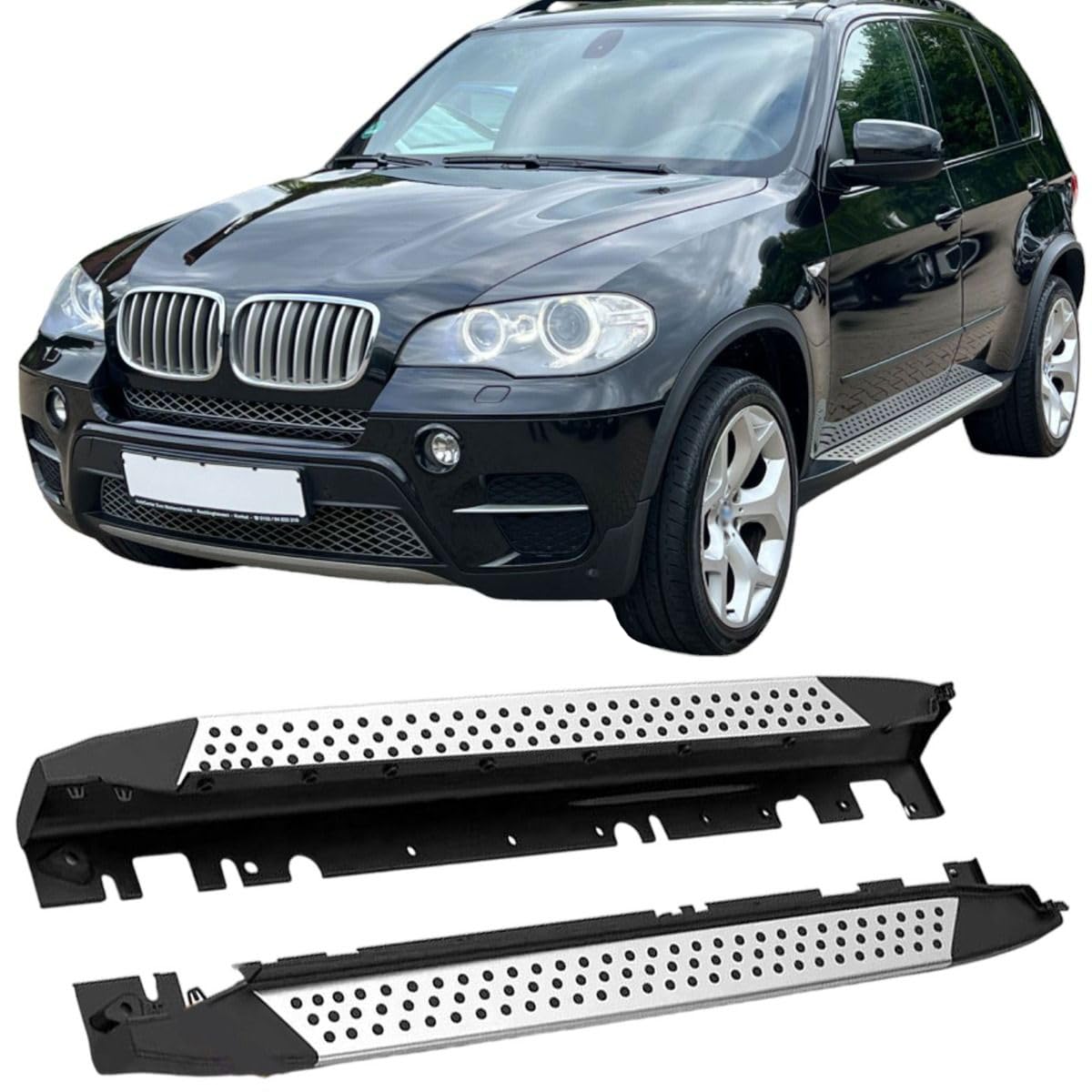 PEDANE LATERALI BMW X3 E83 2004 - 2010 SOTTOPORTA IN ALLUMINIO / ABS - Foto 2