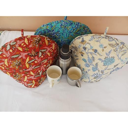 Combo Set of 3 psFashionmart Mandala Tea Cozy Flower Hand Bl