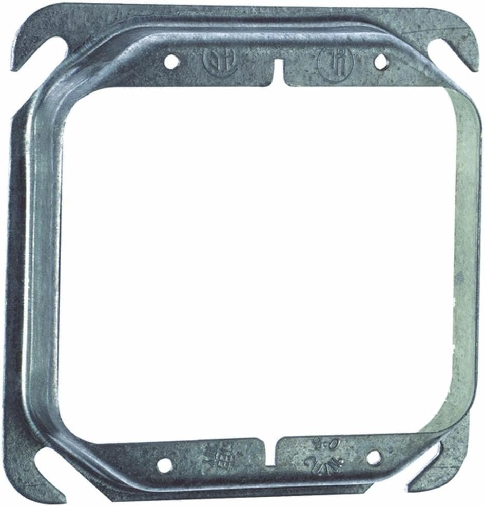 Steel City 52C18 Device Cover, Square, Raised, 4-Inch, Galvanized, 25-Pack