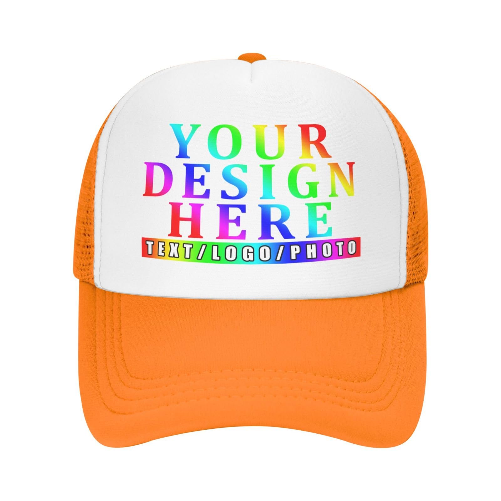 DQHXTK Custom Hat Logo, Personalized Baseball Cap, Customized Kids Sun Hats,Mens Summer Trucker Cap, Outdoor Sport Ponytail Cap, Personalised hat, DAD/Mom Gifts