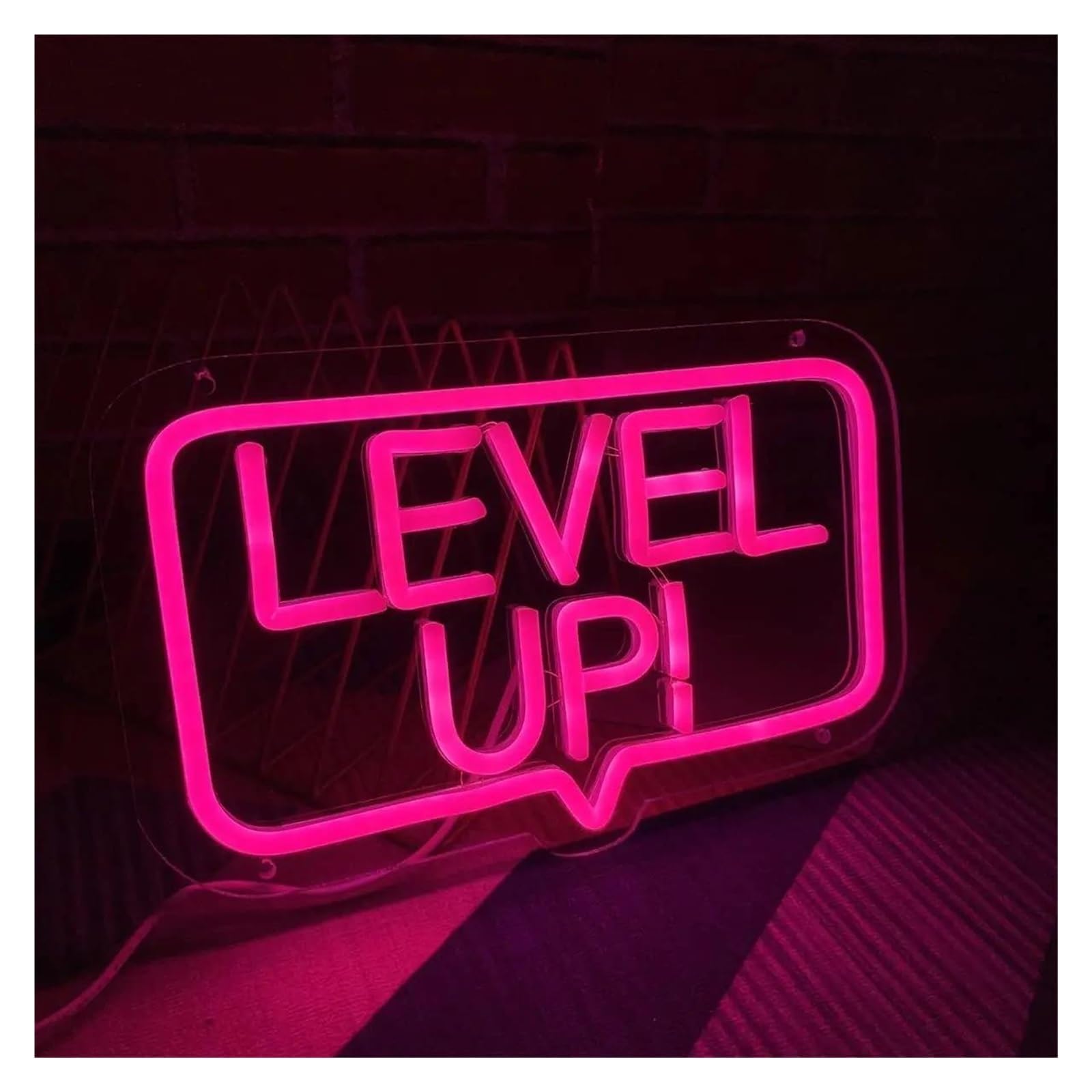 Business per insegne al per neon per alimentazione per luminosità regolabile Level Up! 19,55 cm x 31,49 neon