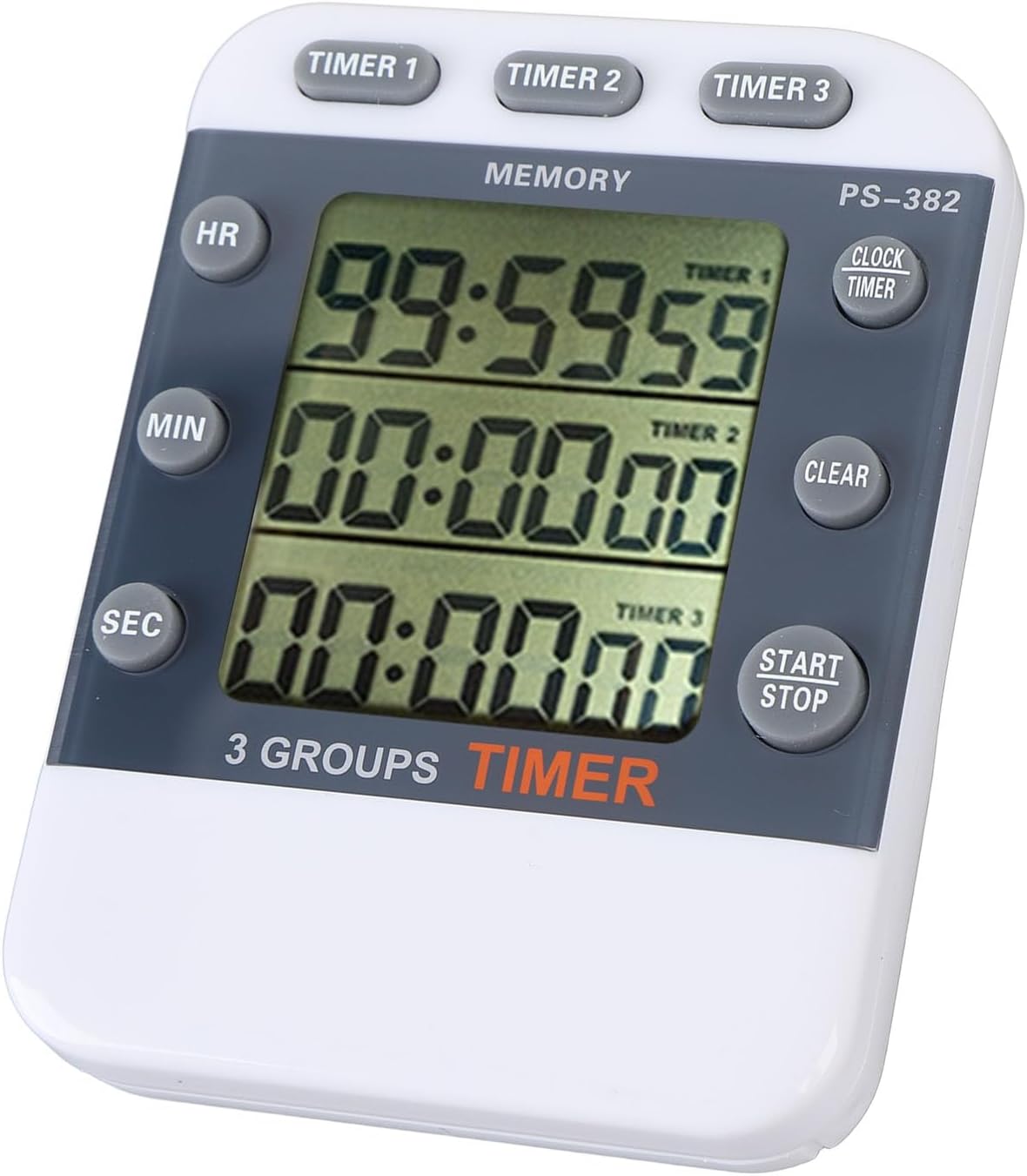 Digital Timer, 3 Countdown Display Magnetic Electronic Timer with Memory Function and Adjustable Alarm, for Kitchen Cooking School Laboratory Parking Nap