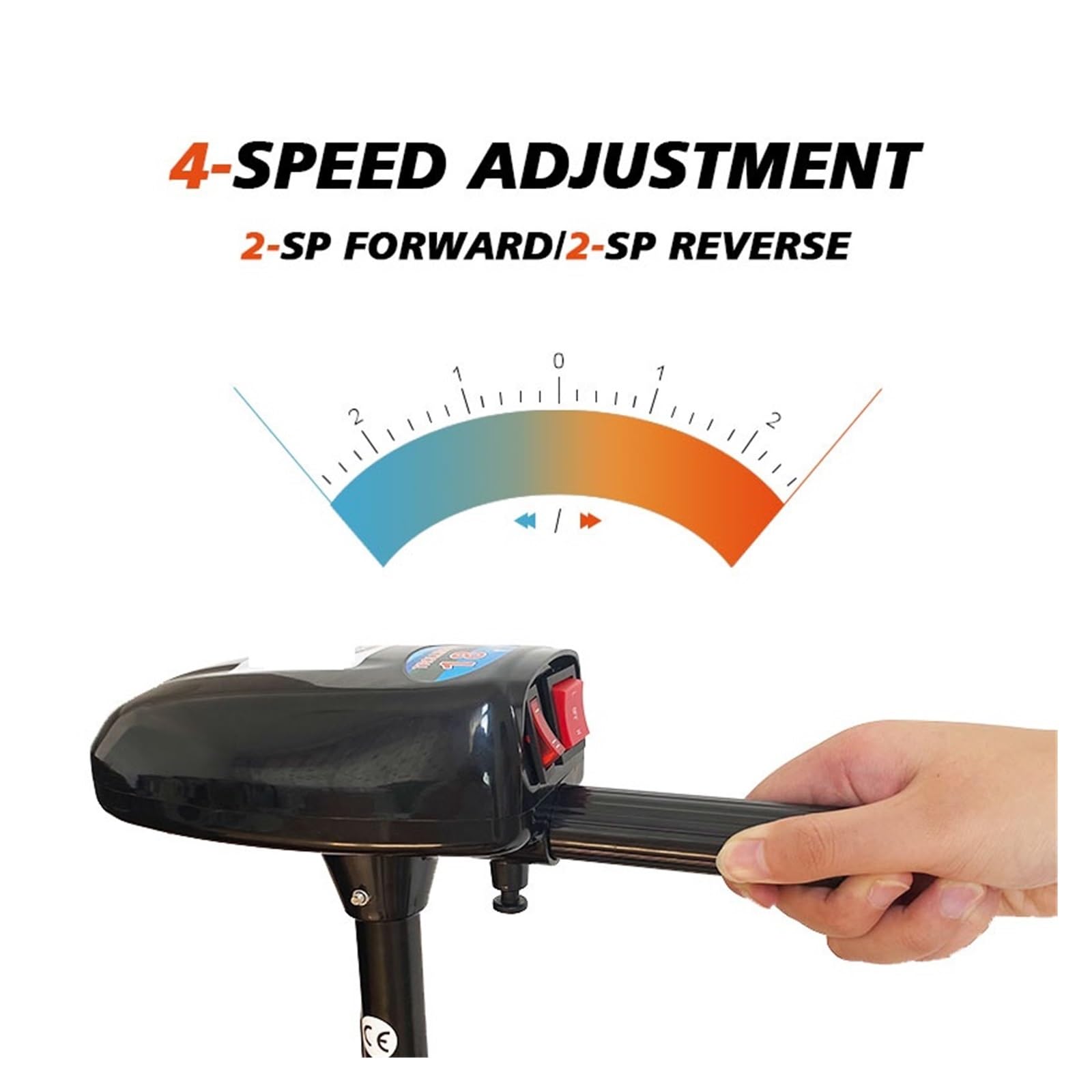 Motore Elettrico Barca, 18 LBS 180 W Motore elettrico for pesca alla traina, motore fuoribordo da 2 KM/H, for gommone Kayak a remi,Prova Prestazioni ed Efficienza Eccellenti