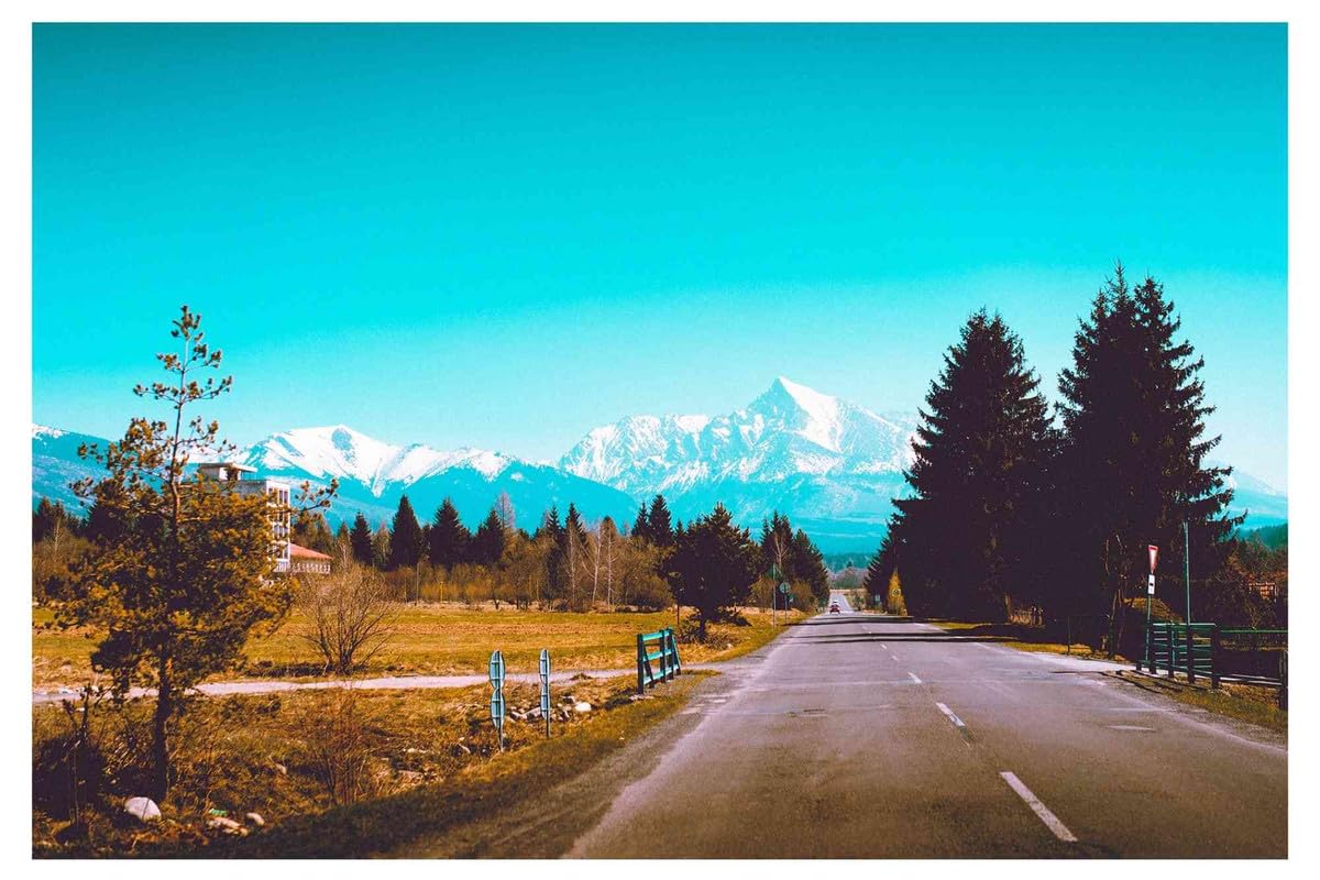 Yellow Alley Nature Wall Poster Beautiful Hills Scenery Poster|Poster For Entrance Hall/Living Room/Office|1Pc