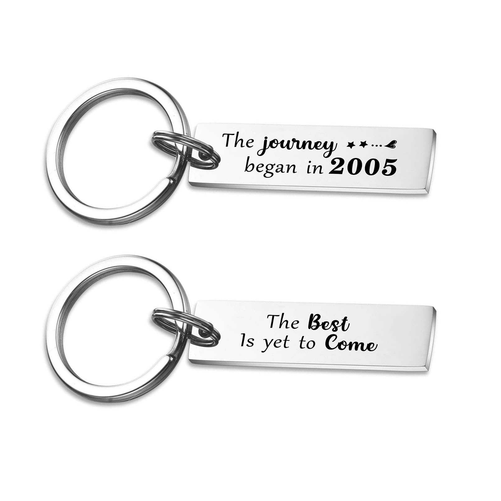 TANWIH 20th Birthday Gifts - Born in 2005 Keychain - 20 Year Old Birthday Keychain Gifts for Girls and Boys