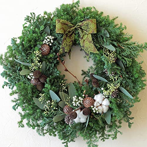 Amazon.co.jp: 上質 クリスマスリース フレッシュクリスマスリース