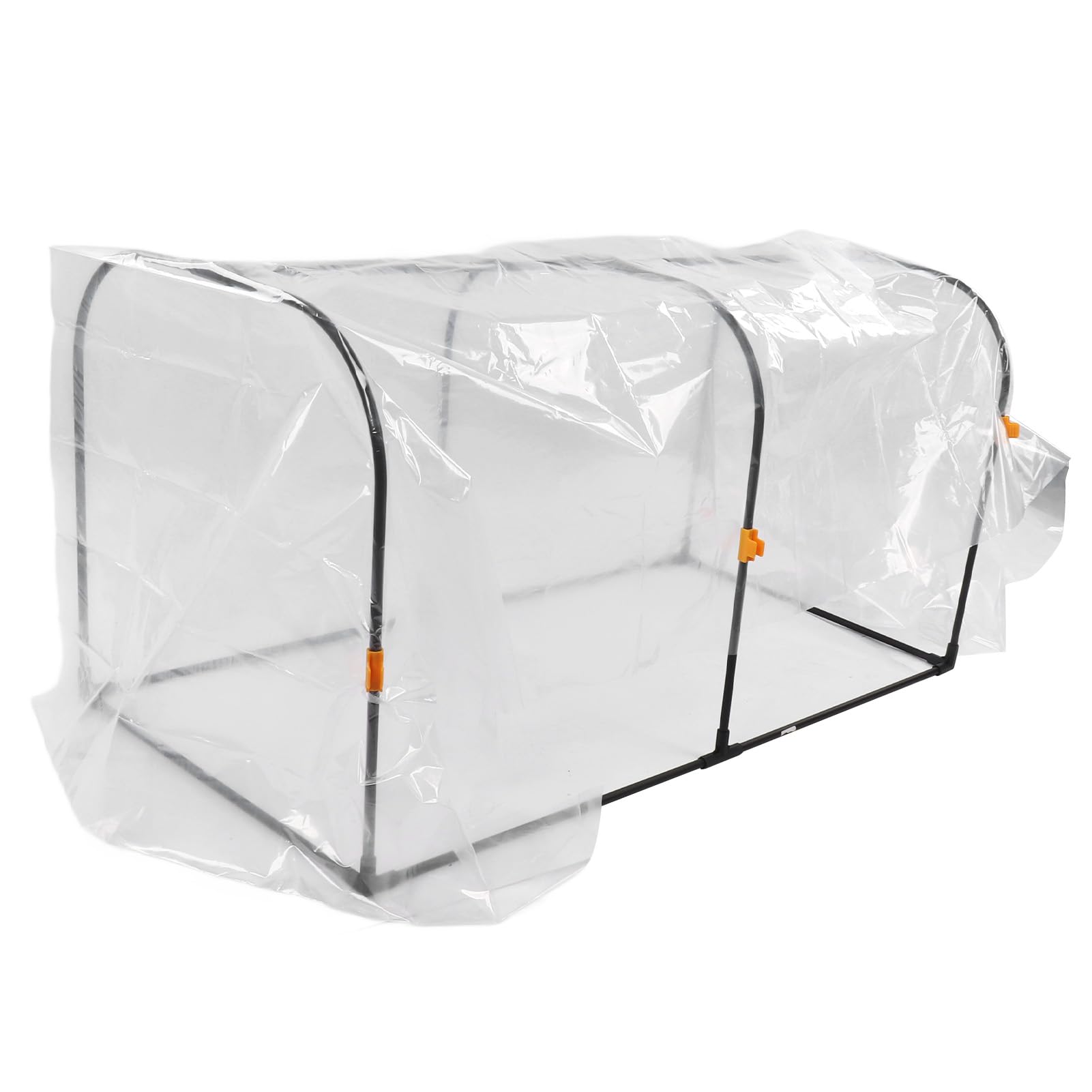 aqxreight Película de Invernadero de Plástico Transparente para Invierno 100x50x5555cm Kit de Invernadero de Jardín con Aros para la Cubierta de la Planta