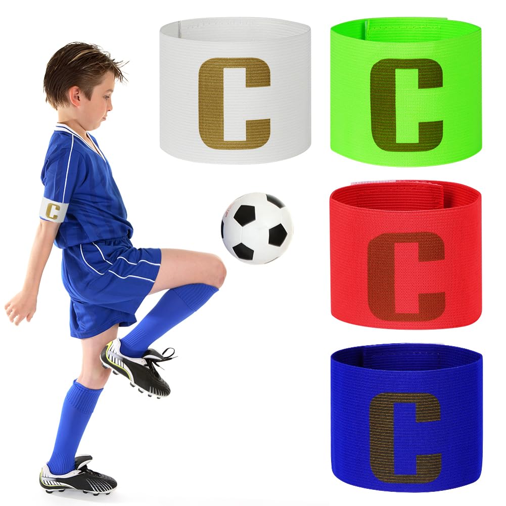 Flintronic Brazaletes de Capitán de Fútbol, Pulsera Elástica Unisex, Cierre de Velcro, Multicolor