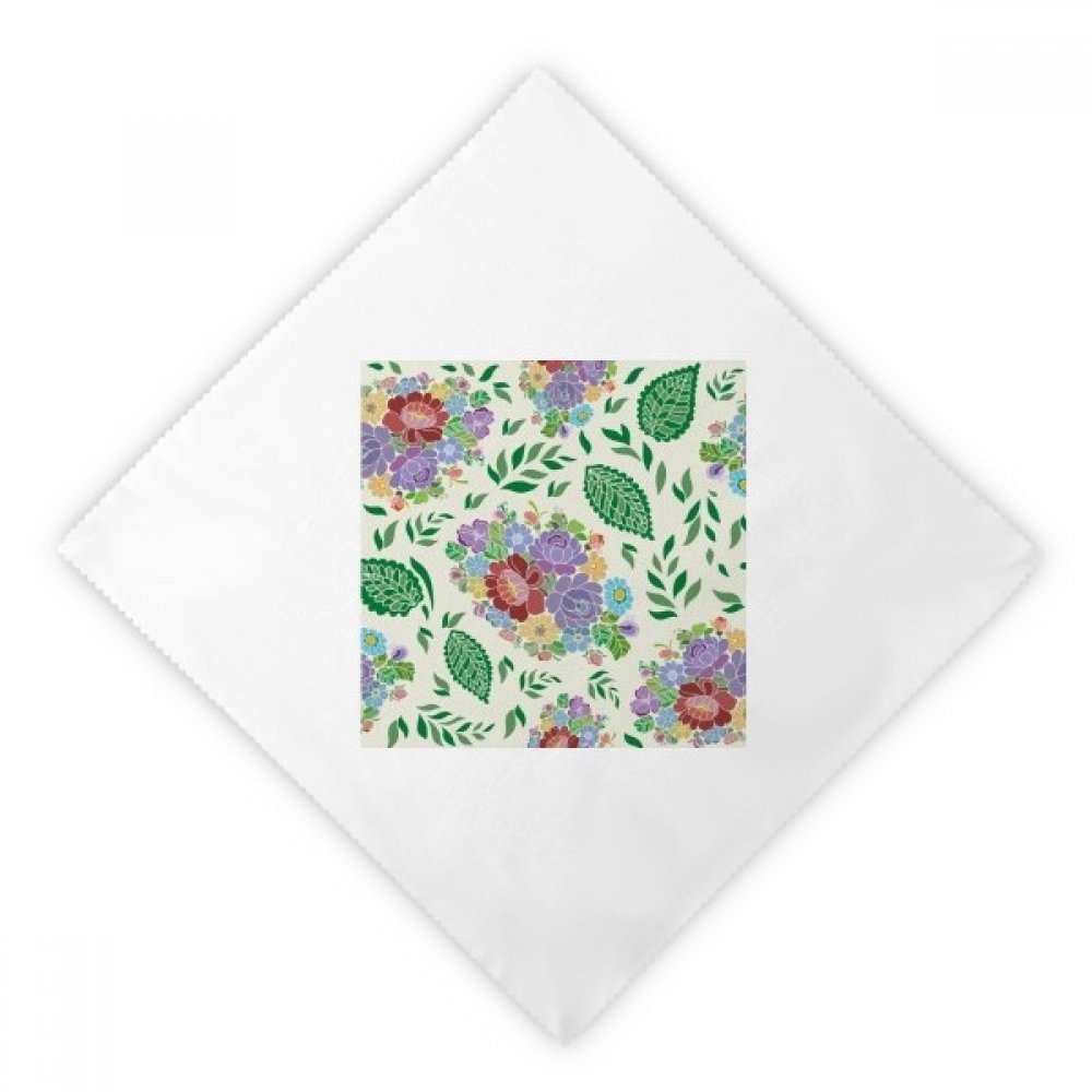 Serviettes de table blanches réutilisables en tissu fleuri style japonais 2pcs