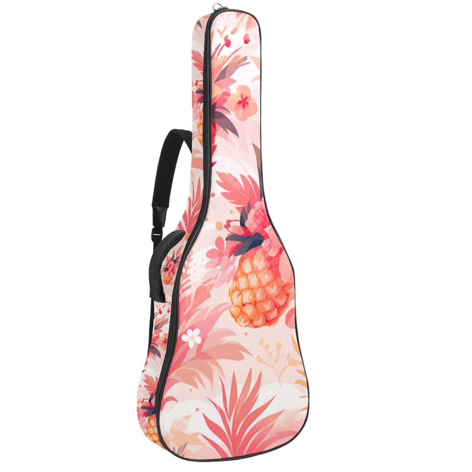 NUEAHEDN Acoustic 40/41/42 Inch Colored Pineapple Large Capacity Guitar Gig Bag 0.4Inch Extra Thick Sponge Overly Padded, with Two Storage Pockets, Waterproof Guitar Case