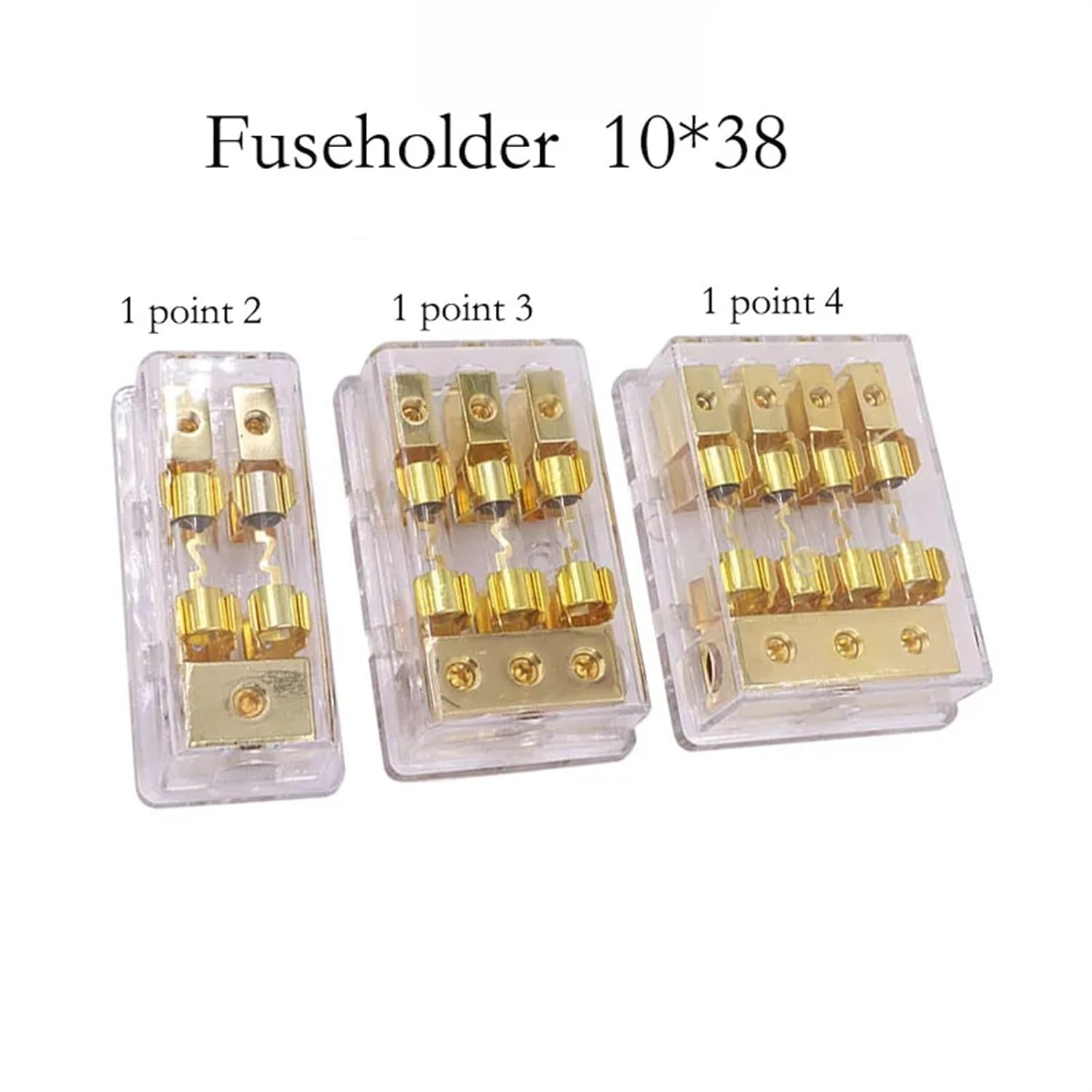 Fuse Holder Power Distribution Box 1 Into 2 Out /1 Into 3/Out 1 Into 4 Out For Car Speaker Power Ground Fuse Box Distributor(1 out of 2)