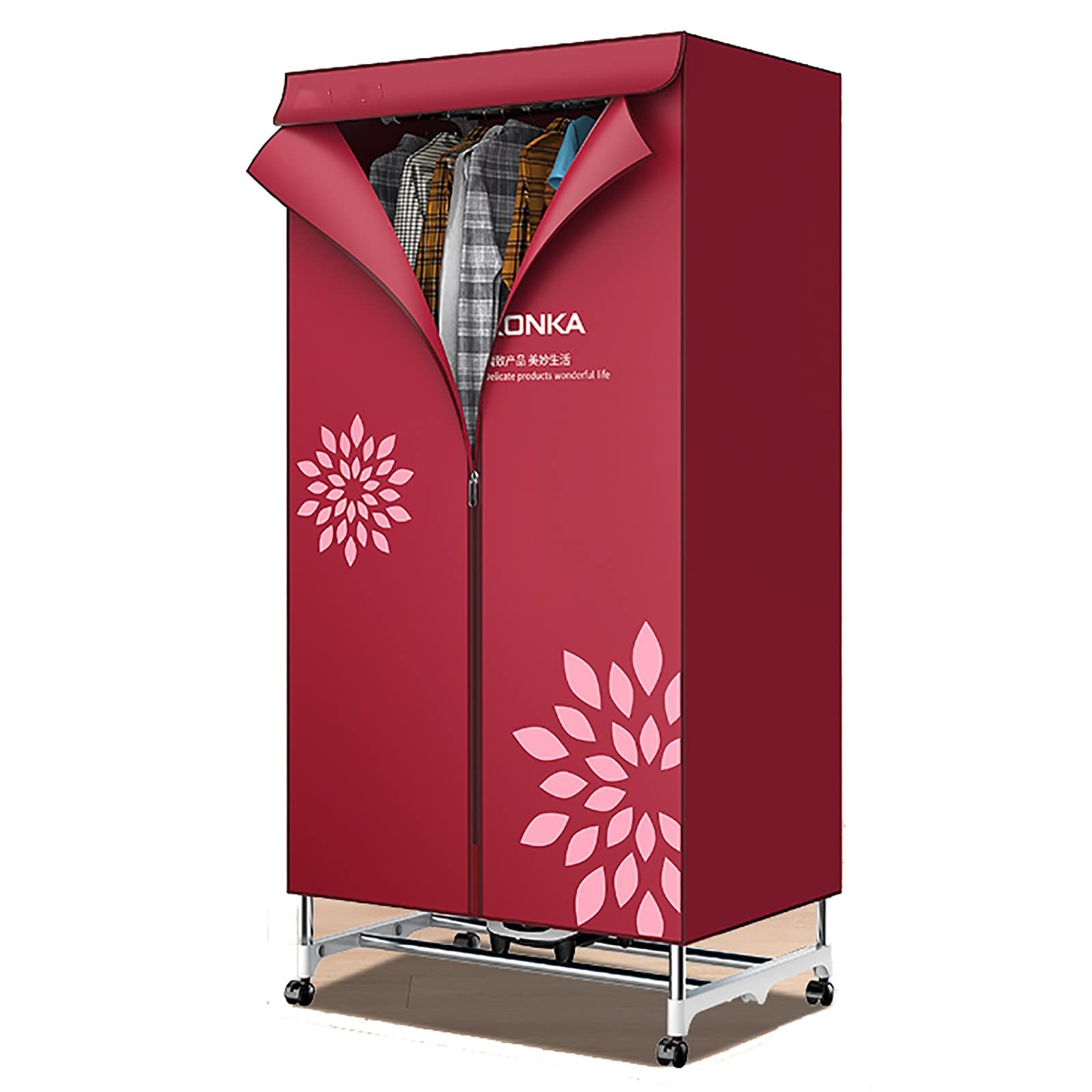 Asciugabiancheria Riscaldato Portatile per Interni, Asciugabiancheria Portatile Elettrico da 1000 W, Stendibiancheria Riscaldato a Doppio Strato, Stendibiancheria Riscaldato a Effi