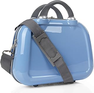 Neceser Viaje - Neceser de Viaje Mujer Rígido - Neceser Mujer - Neceser Viaje Mujer de Material ligero y Resistente. Estuche Maquillaje Mujer Rígido Juvenil, Material Resistente y Ligero, Azul