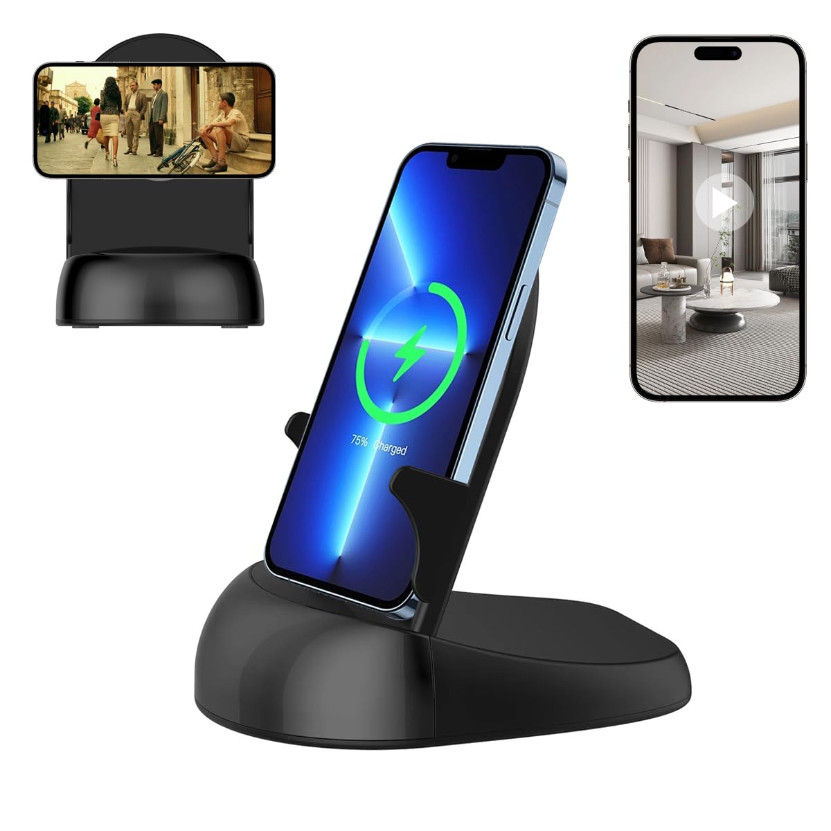 Photo 1 of Alkaenum WiFi Hidden Camera with Wireless Charger, 1080P HD, 250° View, 2.4/5GHz