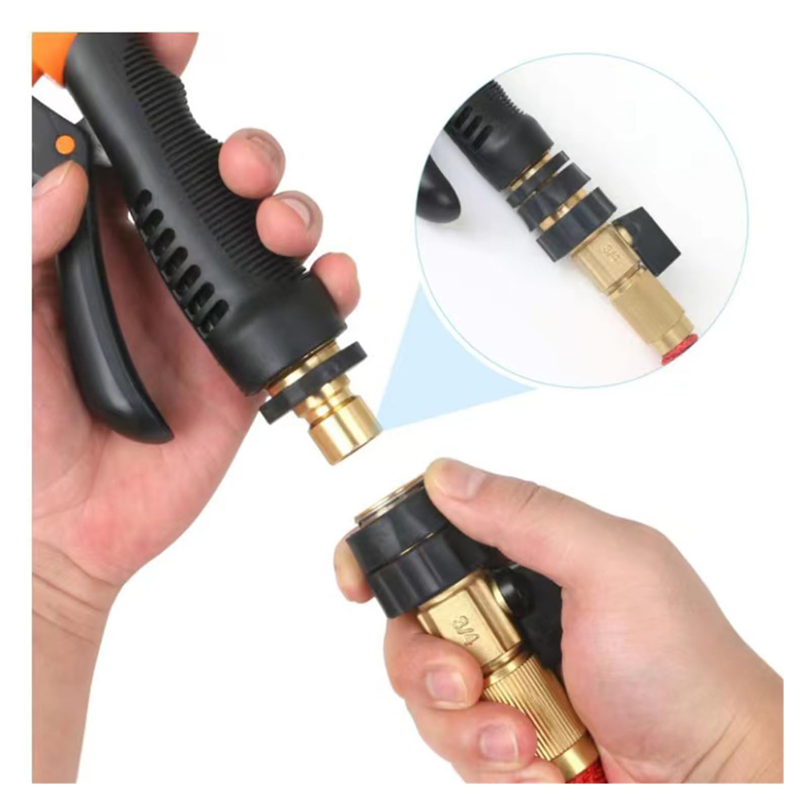 Gartenschlauch-Schnellverbinder 3/4 Zoll männliches und weibliches Zubehör(3-4inch GHT-6set)