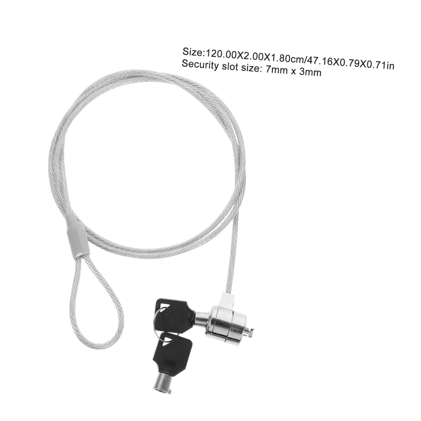 Mikikit 2sets Keyed Laptop Lock Theft Cable Lock for Laptops Desktops Security Compatible