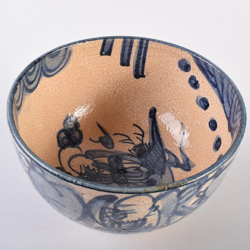 茶道具 聾米造 青木木米作 群仙文茶碗 仕覆付 共箱