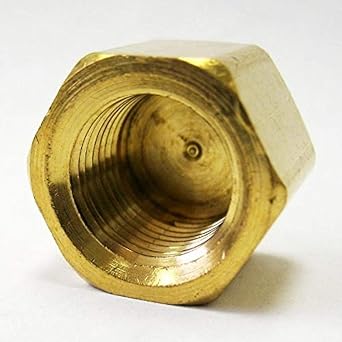 MettleAir 108-A 1/8" NPT Female Brass Pipe Cap/End/Plug Pack of 10