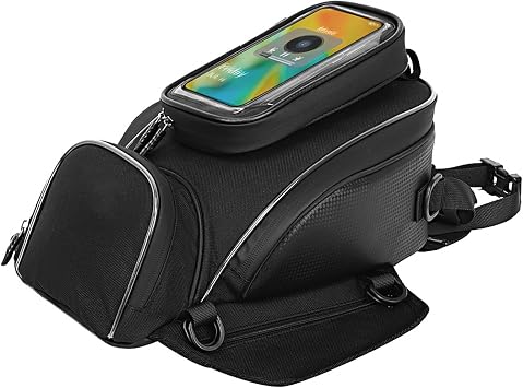 Motorcycle Tank Bag for Honda FTR 232 2002-2016, Waterproof with Detachable Touch Screen Phone Pocket, Large Capacity Gas Tank Bag Anti-Slip Riding Storage Bag