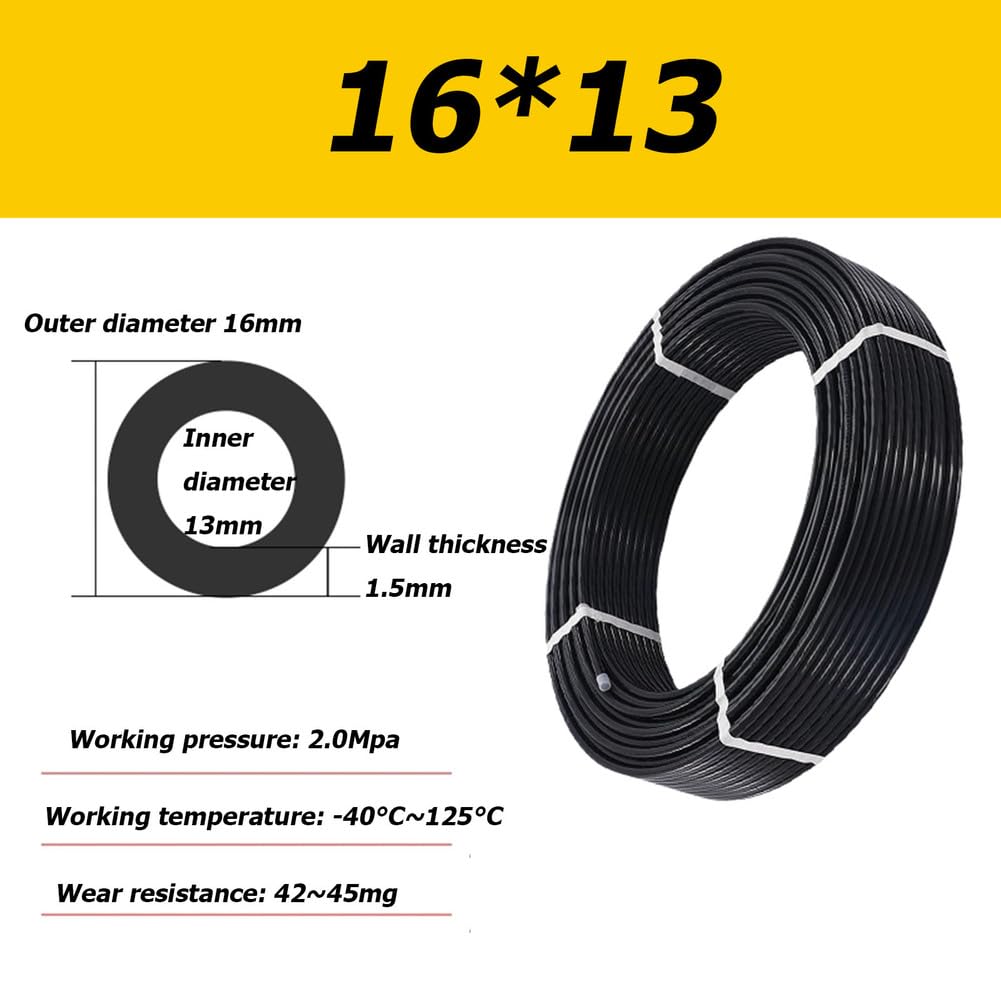 Manguera Nylon PA12 Negra Alta Presión Línea Aceite Combustible para Compresor Aire Motor Automóvil,16 * 13/10m