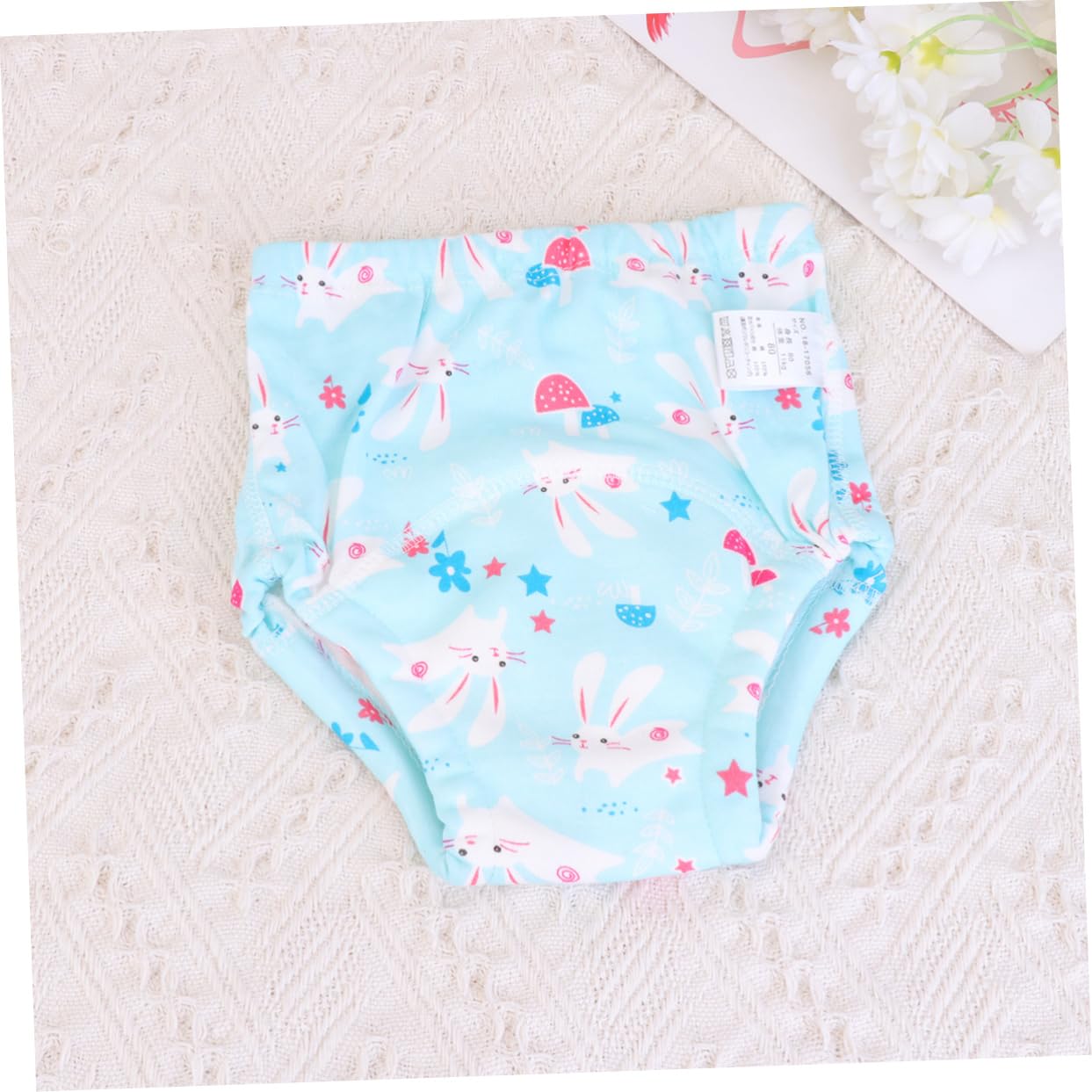 Pantalones de Entrenamiento para Bebés de 6 Pliegues de Gasa, Lavables y Reutilizables, 4 Piezas Diseño de Dibujos Animados, Ideales para Desarrollar Buenos Hábitos de Orina