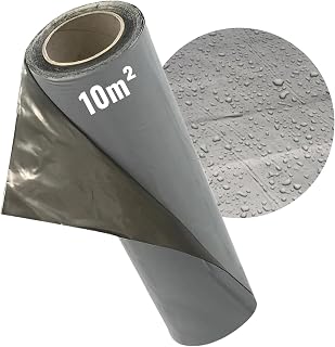 Dachfolie Aluminium selbstklebende Folie 10m², Silbergrau