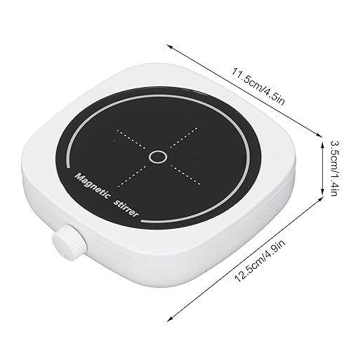 Miniatura 4 de Agitador magnético 600-4000RPM Mini placa magnética con capacidad de 33.8 fl oz para química, laboratorio, iniciador de levadura, bebidas y bricolaje