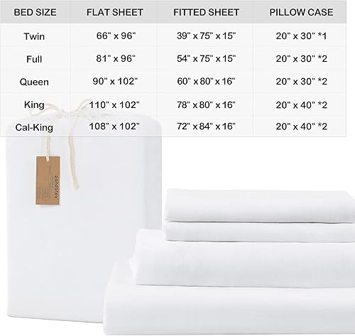 Miniatura 7 de PANDATEX 55% Bambú 45% algodón lino texturizado juego de sábanas para cama Individual, matrimonial Queen King