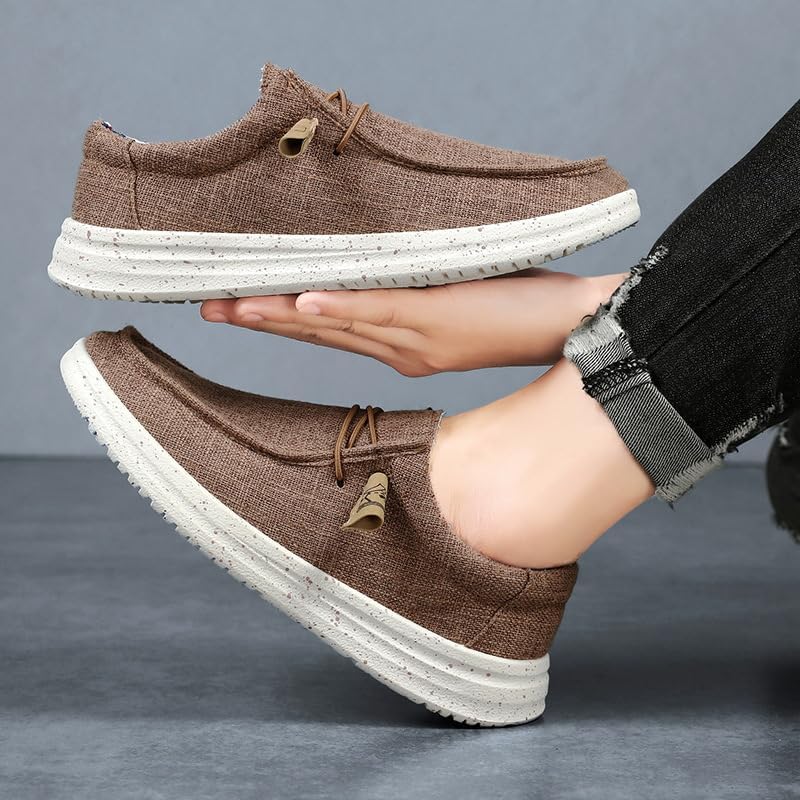 Men's Non-Slip Canvas Loafers - Lightweight and Breathable Insole for Walking/Driving (Suitable for All Seasons)2