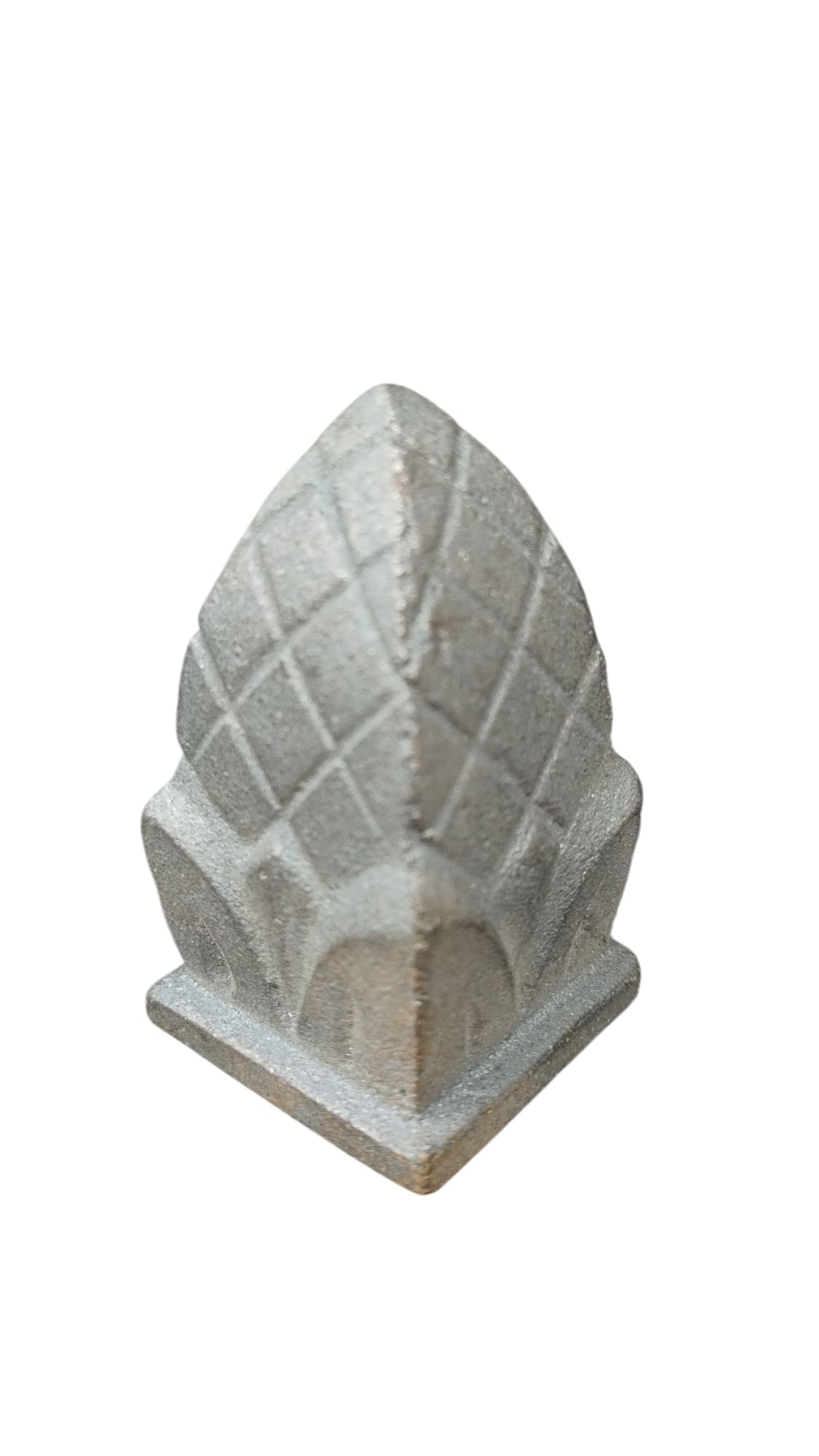 Cast Iron Fence Finials, Multiple Decorative Styles &amp; Sizes, 1/2" to 1" Inch Square and Round Spears, Fleur de Lis Design (3/4" Pineapple SQ, 5)