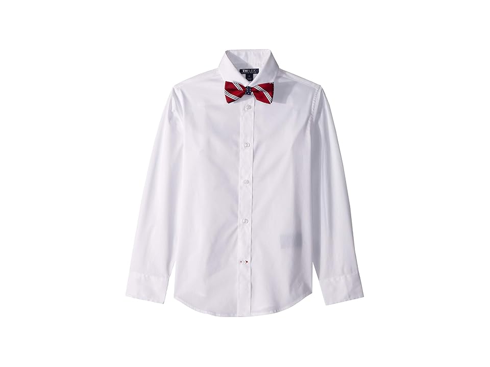 

Tommy Hilfiger Kids Stretch Solid Shirt with Bowtie (Big Kids) (White) Boy's Clothing