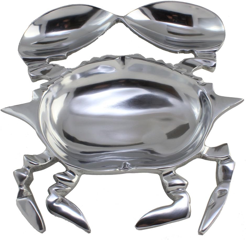 Imports 12 Inch Aluminum Crab Serving Tray