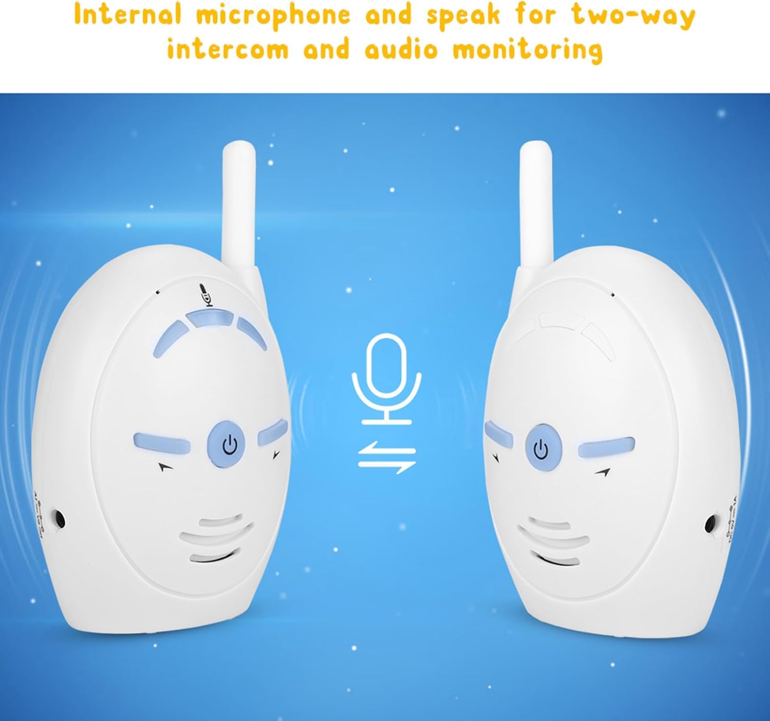 2.4GHz Wireless Digital Baby Monitor with Two Way Audio, Electronic Alarm, and Stable Transmission (US Standard (100-240v))