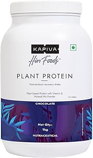 Kapiva Plant Protein | 25g Protein Per Scoop, Chocolate | With Vitamins & Minerals | Pea protein Isolate - 1Kg-picture-21