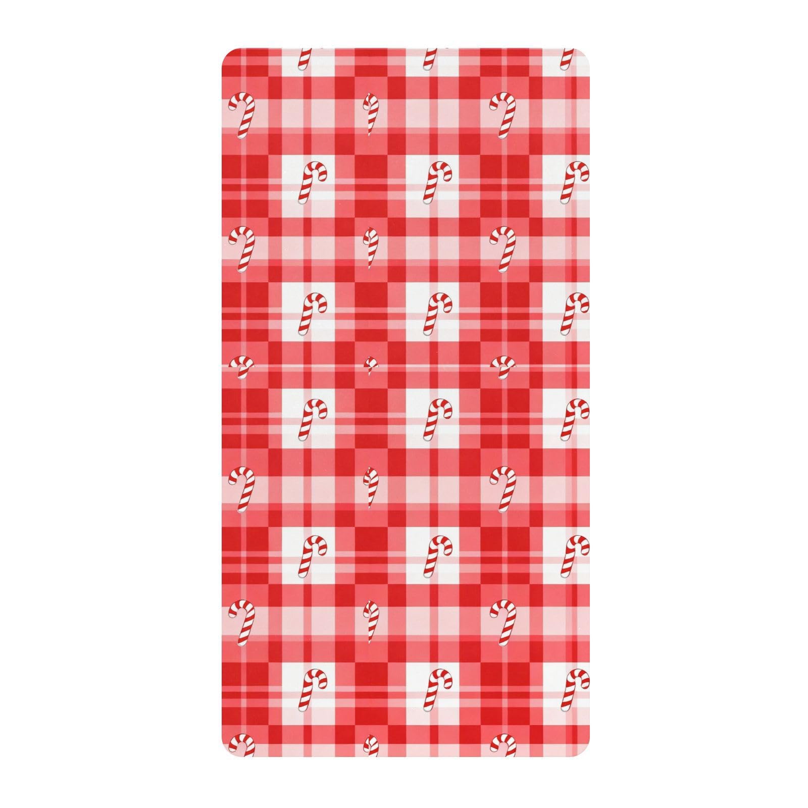 Sábanas de algodón para cuna de bebé, diseño de bastón de caramelo, ultrasuave, para guardería, 1 paquete