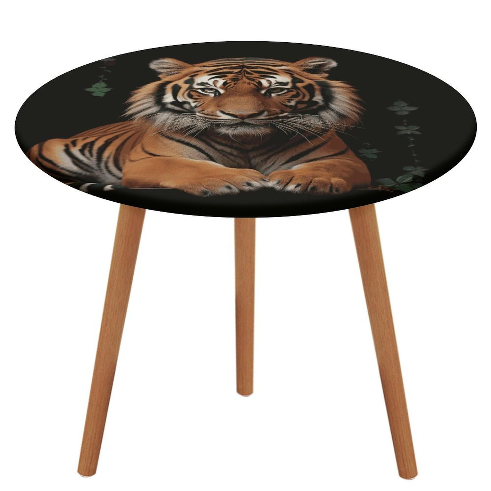Nappe ronde élastique anti-tache pour protéger la table des enfants