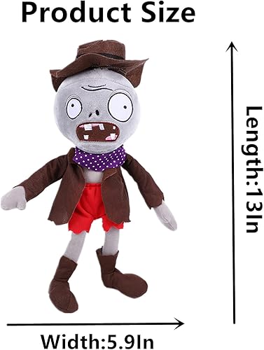Miniatura 4 de BASHERISE Juego de 3 piezas de PVZ para plantas y zombies, juguetes de peluche suaves de PVZ, muñeca de zombies morados, zombies grises periódicos,