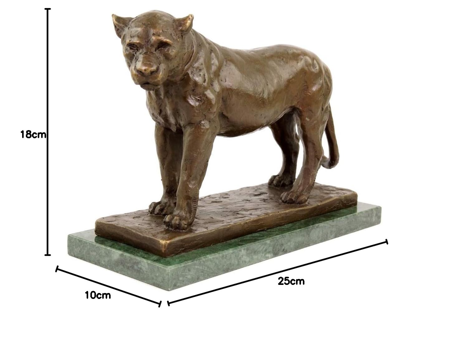 Numerowana statuetka z brązu - nubiczny lwian (Lionne de Nubie) - 1909/10 - podpisana Rembrandt Bugatti - limitowana figurka zwierzęca - rzeźba designerska - dekoracja - kupisz sztukę - 100% brąz
