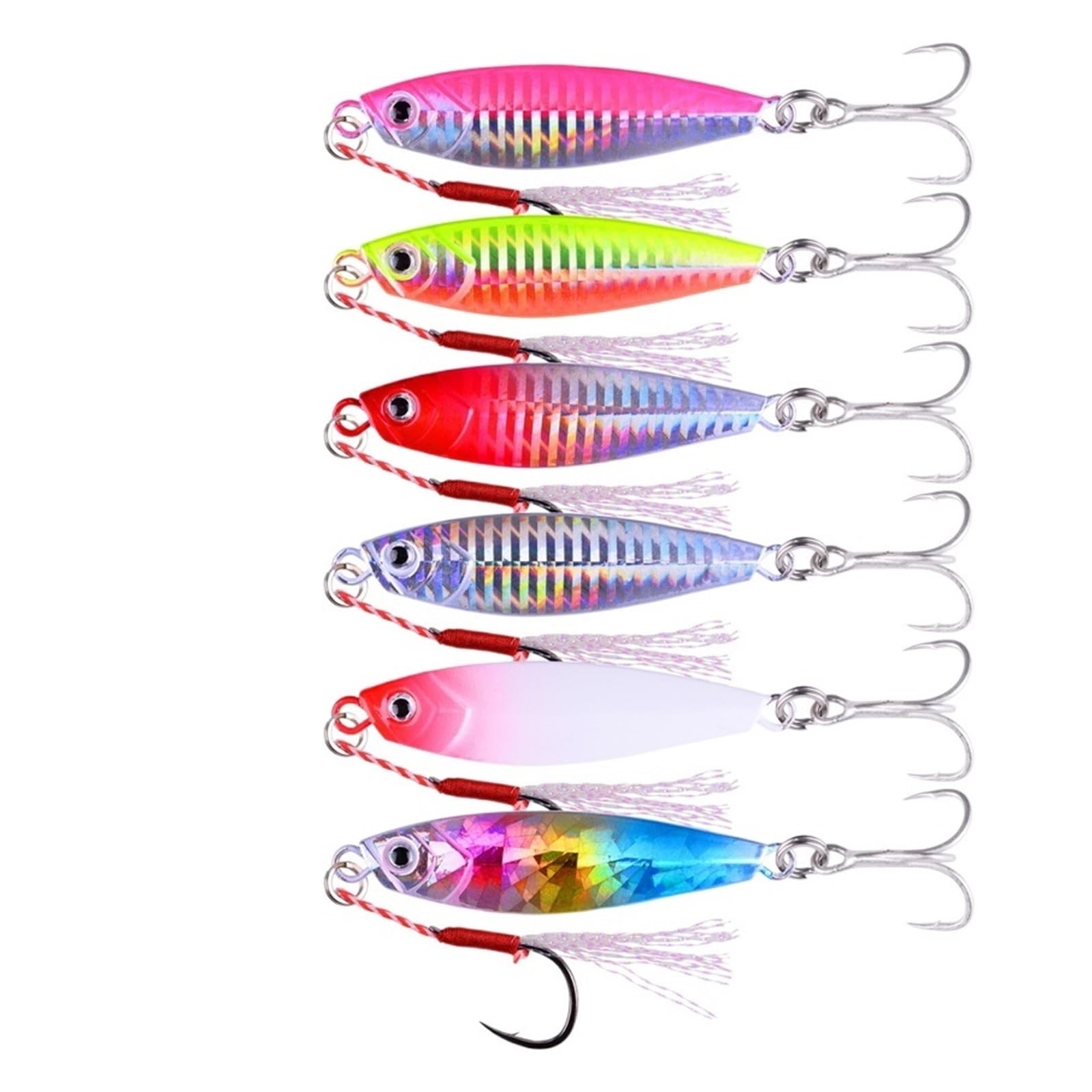 XILILHC 6 Pz/Lotto Maschere di Metallo Esche 7g 10g 15g 20g 30g 40g Richiamo di Pesca Jig Spoon Spinnerbait Esche Pesce Jigging Attrezzatura da Pesca in Mare