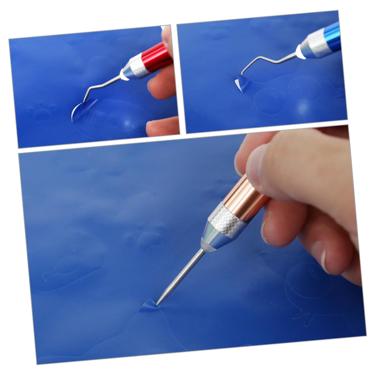 Gadpiparty 5 Sätze Relief Branding Tool Jäter Werkzeug Jäten Liefert Carving-versorgung Diy Schnitzen Versorgung Unkrautstecher Aus Vinyl Präzisions-unkraut-kit Rostfreier Stahl
