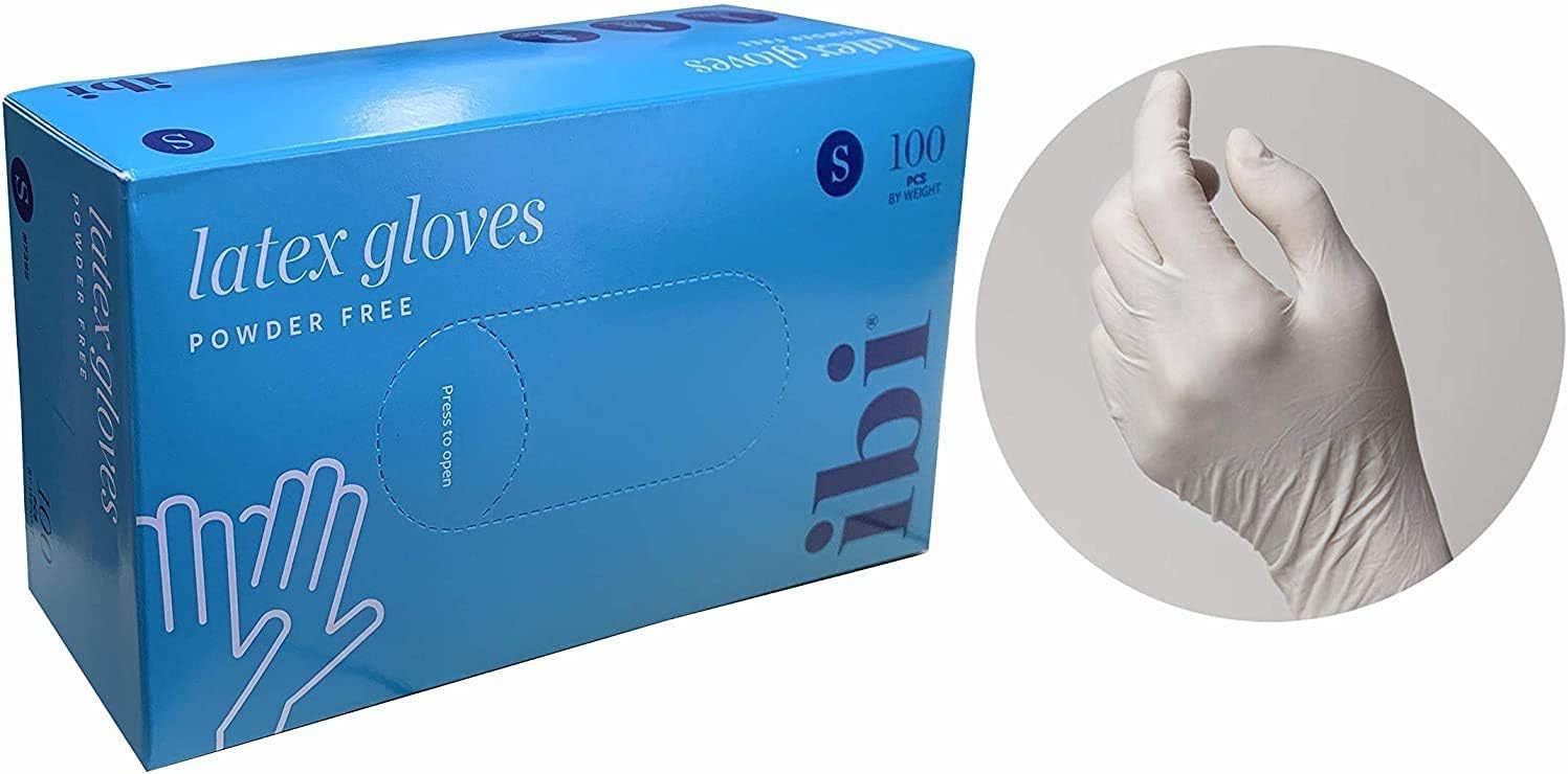 IBIPremium Disposable Latex Gloves Powder Free 100 pcs (Small)