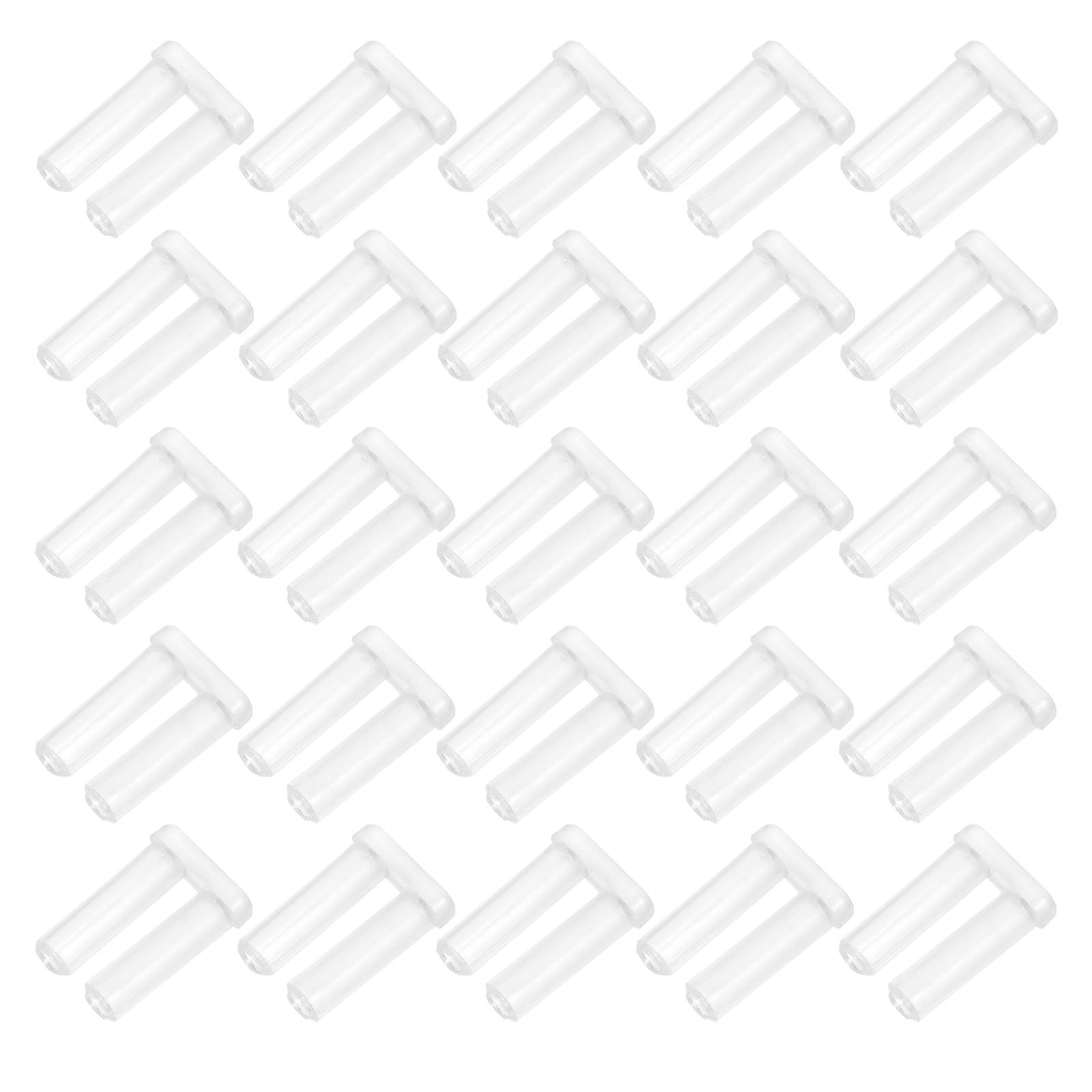 Accessori per Occhiali senza Montatura 64 Pezzi Boccole in Plastica Trasparente Doppio Manicotto Perno di Fissaggio per Riparazione Lenti Montature Sottili e Spesse Kit