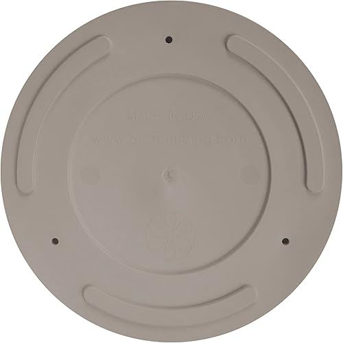 Miniatura 3 de Bloem Mathers - Maceta redonda con bandeja para platillo 12 pulgadas, diseño moderno, maceta de plástico duradero, platillo extraíble, para uso en