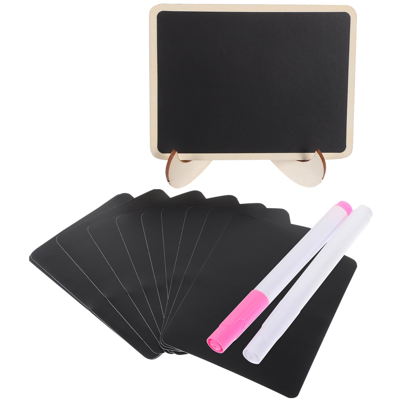 STOBOK 4sätze Mini-kreidetafel Mit Standfuß Tafeln Für -dekoration Tischbeschriftung Hochzeiten Und Veranstaltungen Wiederverwendbare Abwischbare Memotafeln