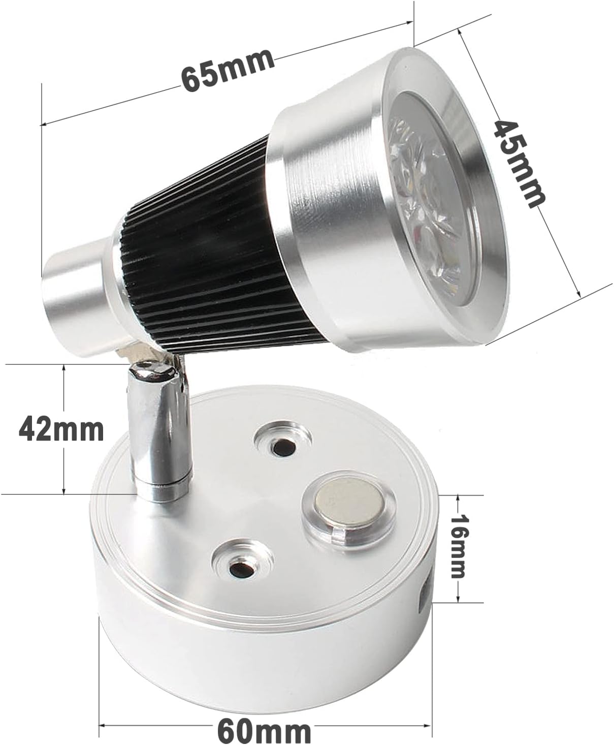 RV Lights Interior Fixture, 12V LED with USB Port RV Reading Light Dimmable Touch Bedside Light Warm White for Camper Trailer Caravan Truck Boat Motorhome Lighting