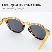 Vista 78 de ZENOTTIC Lentes de sol redondos polarizados, elegantes lentes de sol para hombres y mujeres, retro clásicos, selección de varios estilos