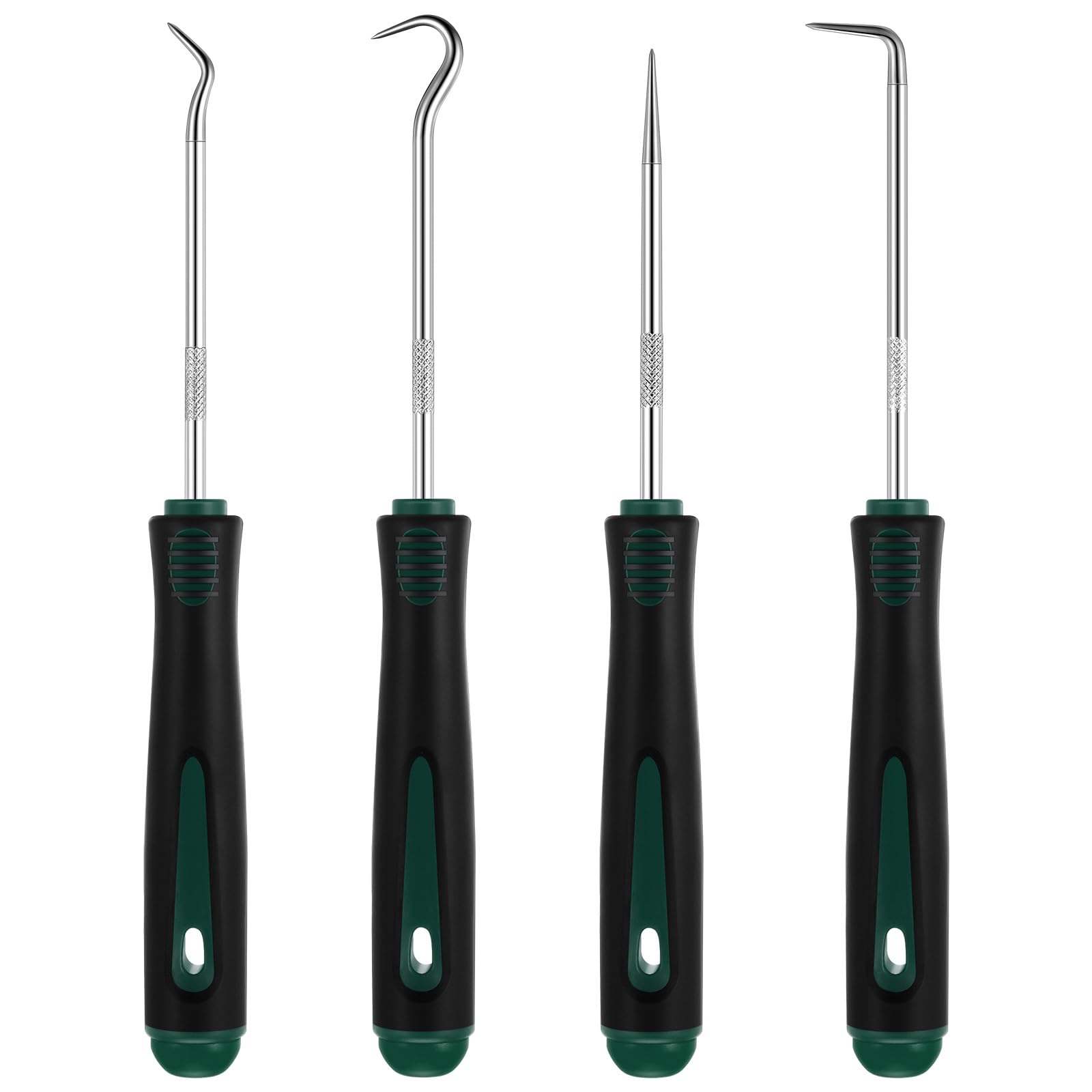 WILLBOND 4 Pcs Pick and Hook Tools, Automotive,6.5 Inches,Dark Green